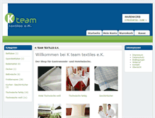 Tablet Screenshot of k-team-textiles.com